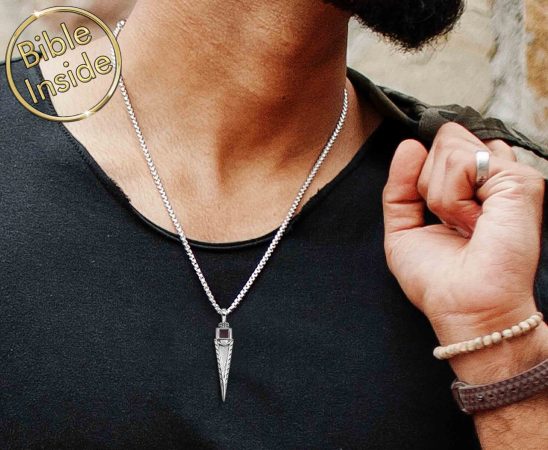 Unique Gifts Shop Offers Stylish Silver Pendant With Entire Bible Inside From My Nano Jewelry